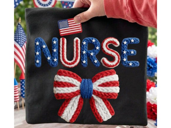 Celebrate Healthcare Heroes with a Patriotic Nurse Flag Bow Design