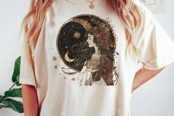 Celestial Woman Moon Stars: A Design Asset for Dreamers