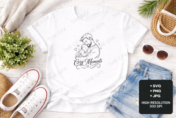 Cherish Family Bonds with the Cozy Moments Father Baby Design
