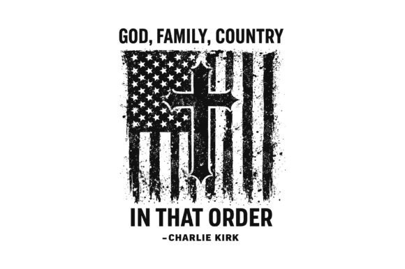 God Family Country: A Patriotic Cross Flag Design
