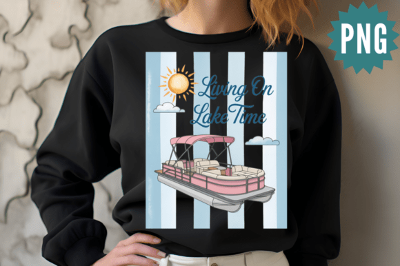 Lake Time Pontoon Boat PNG: Capturing Summer Vibes