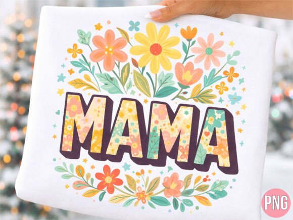 Mama Floral Typography Design PNG: A Creative Asset for Every Project