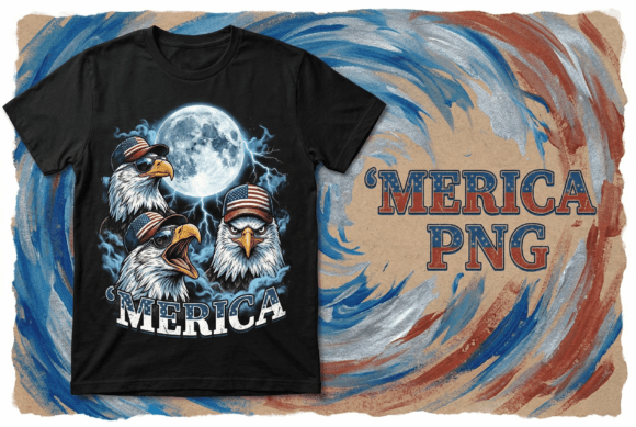 Patriotic Eagle ‘Merica: Bold Americana Design