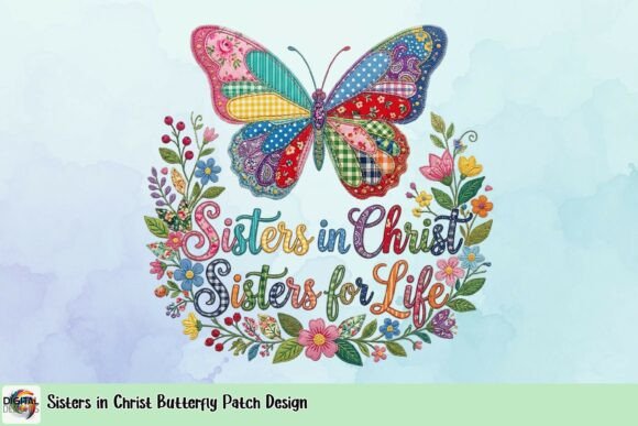 Sisters in Christ Butterfly Patch: A Design for Faith & Friendship